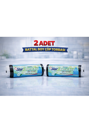 Bezos Star Plus Standart Büyük Boy Çöp Torbası 65x80 cm 10 Adet Dayanıklı Sız...