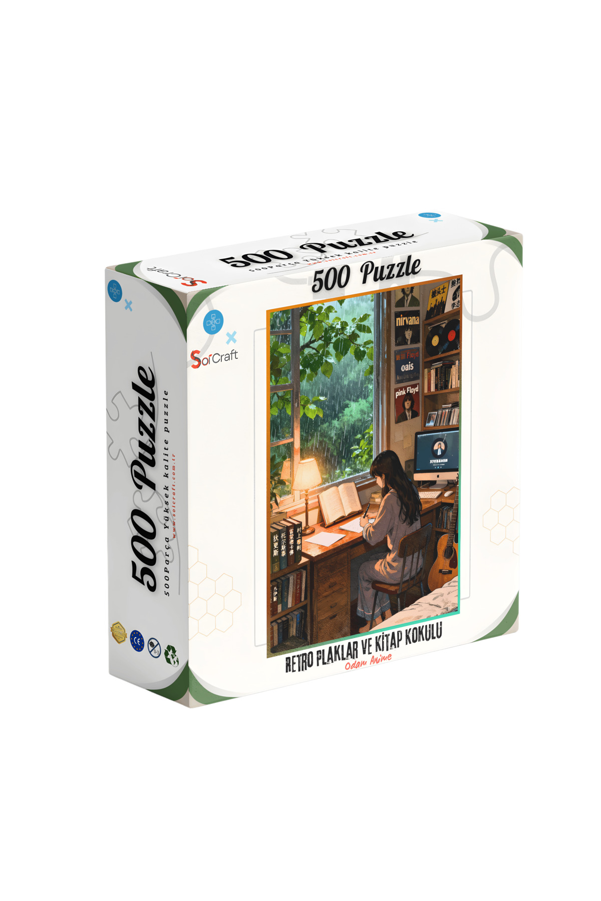 Soi Craft 500 Parça Puzzle Retro Plaklar ve Kitap Kokulu Odam