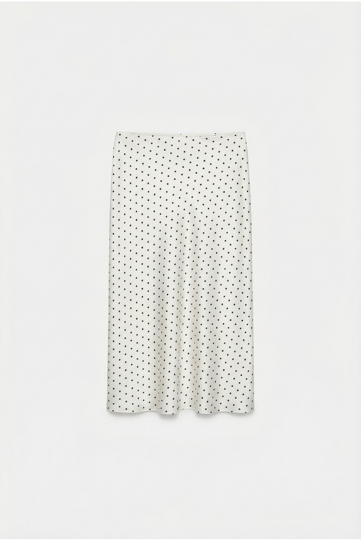 Babushka  Beyaz Puantiye Desenli Saten Etek - Görsel 6