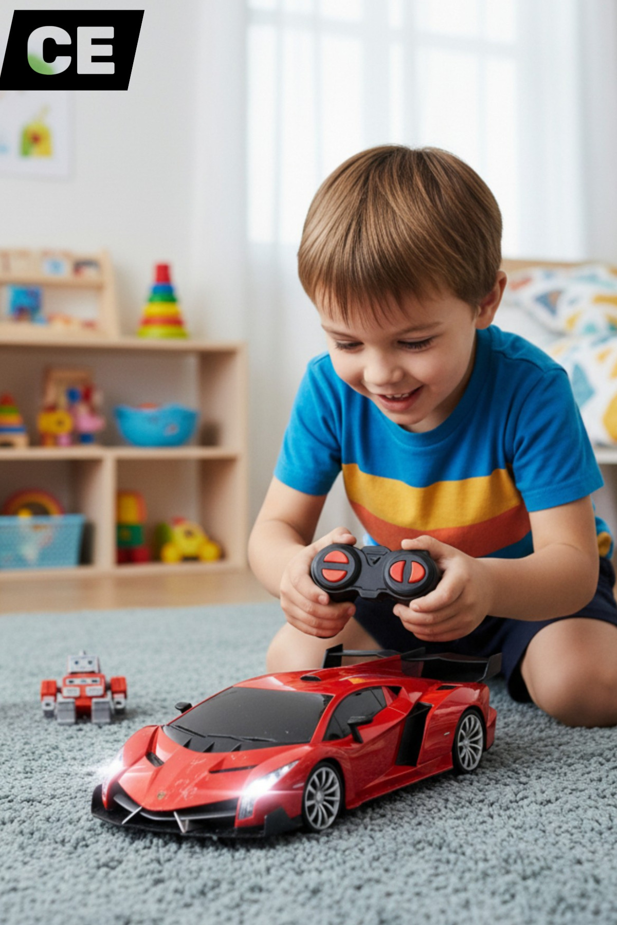 YILDIRIM OYUNCAK Uzaktan Kumandalı RC Lamborghini 19 CM Işıklı Spor Araba | Full Fonksiyon Pilli Yarış Arabas fotoğrafı 3 (önizleme)