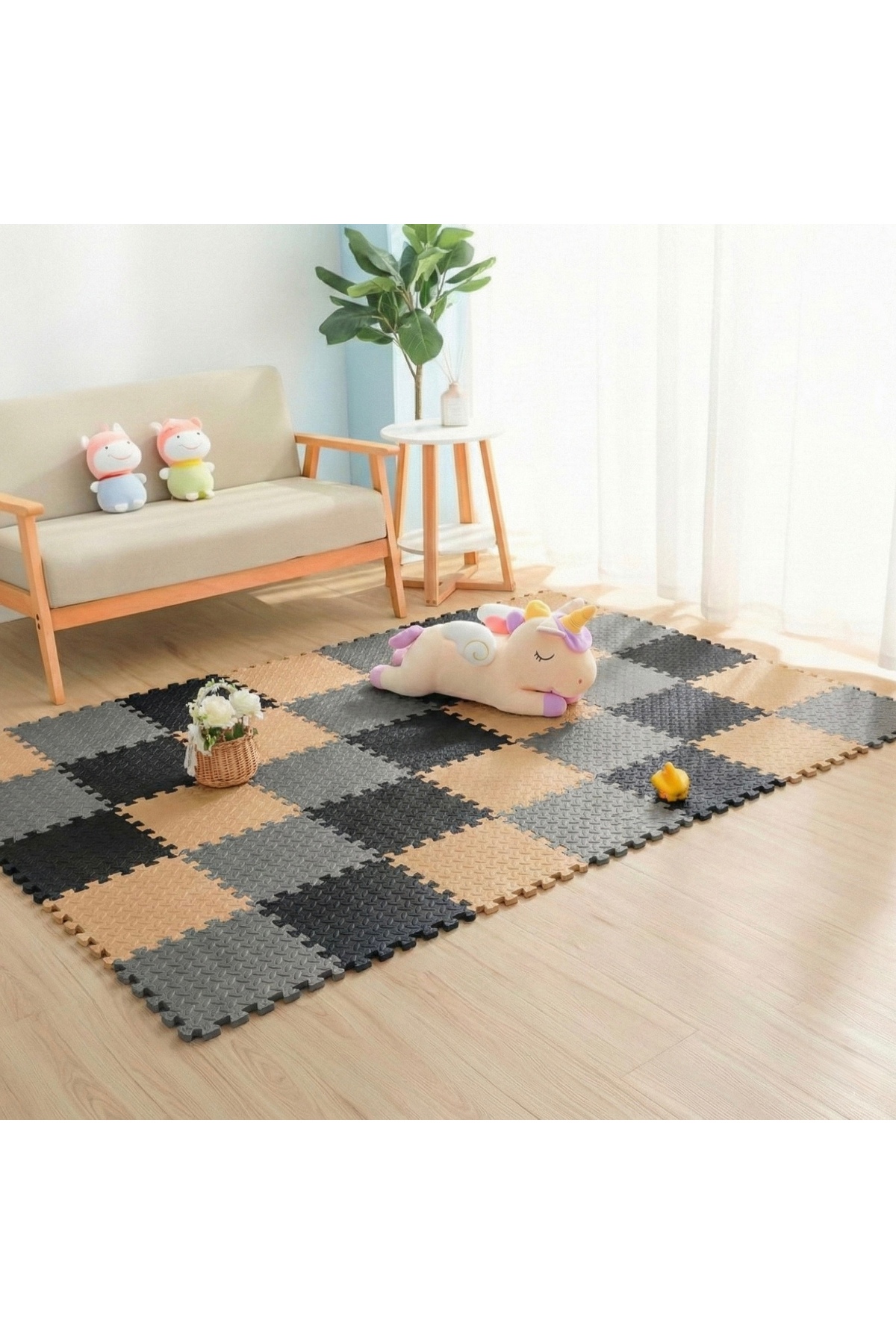 9 Piece Set 33x33 13mm Tatami 100x100 Installed Gaming Sports Carpet Cushion Puzzle Cushion Floor Covering