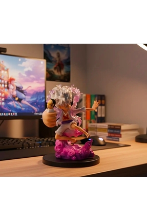 buhana One Piece Monkey D. Luffy Gear 5 Figür – Nika Form – Özel Efektli Kole...