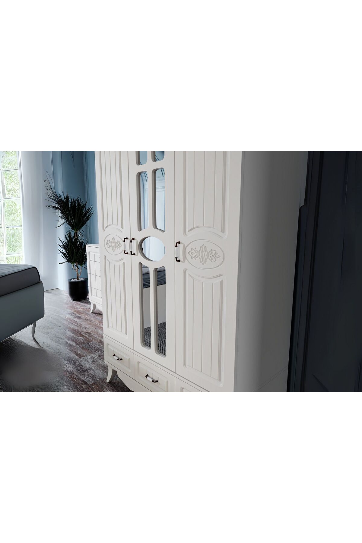 Doressa Home Echo 3 Kapılı Gardırop fotoğrafı 2 (önizleme)
