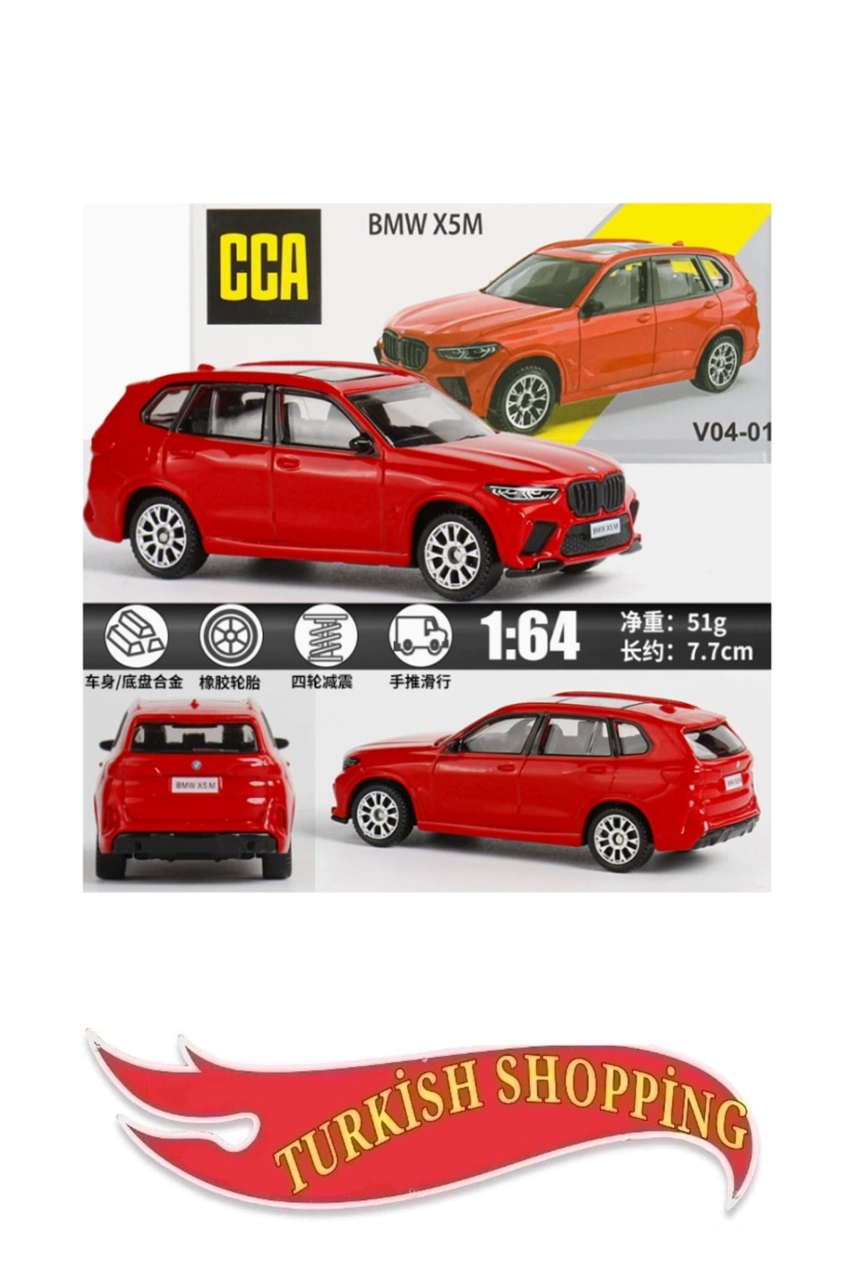 CCA 1:64 Ölçek Metal Süspansiyonlu BMW X5 M - Fiyatı, Yorumları