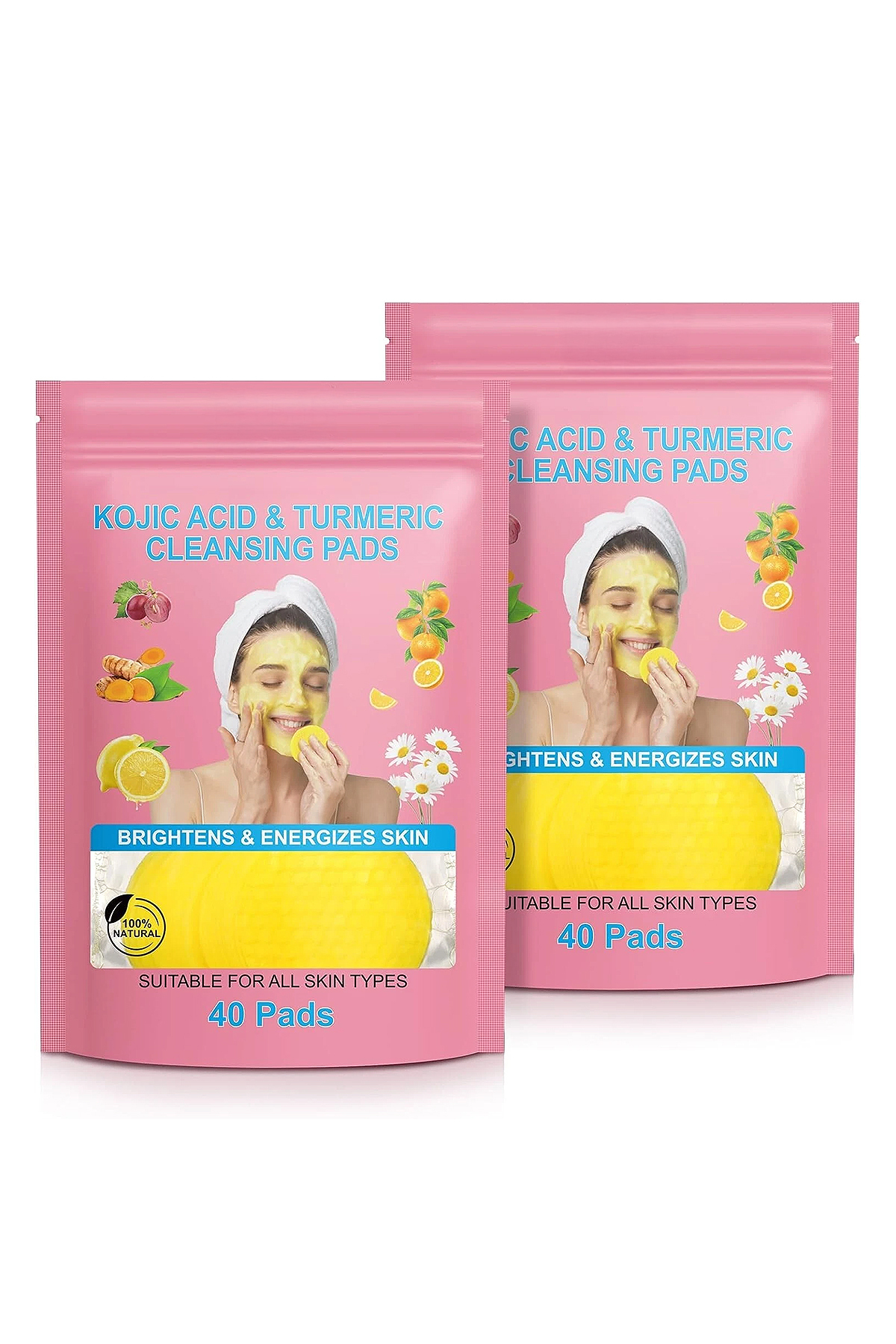 KOEC Kojik Asit Yüz Temizleme Pedi Zerdeçal Ve Kojik Asit Leke Karşıtı Kojic Asit Toner Ped 80 Adet — KOECELBB80