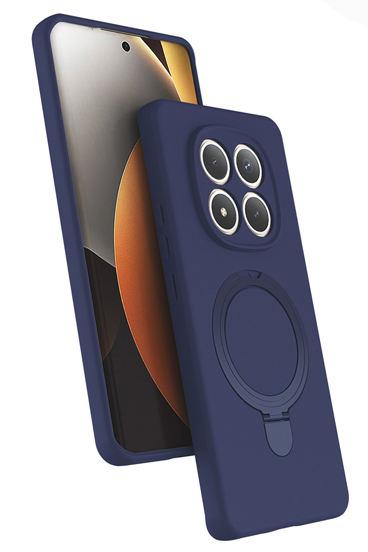 Redmi Note 15 Pro 5G Compatible Ring Case with Velvet Stand