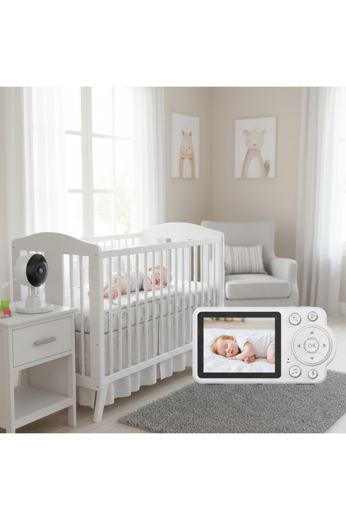 WiderMarkt Bebek İzleme Kamerası WİFİ Gerekmez– Ninni Çalma, Ağlama Algılama, Sıcaklık Takibi,Çift Yönlü Ses fotoğrafı 2 (önizleme)