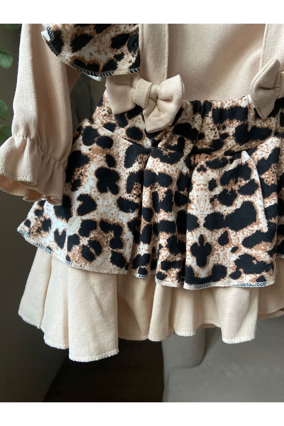 bebekstra Kız Bebek Leopar Desenli 4 lü Takım fotoğrafı 4 (önizleme)