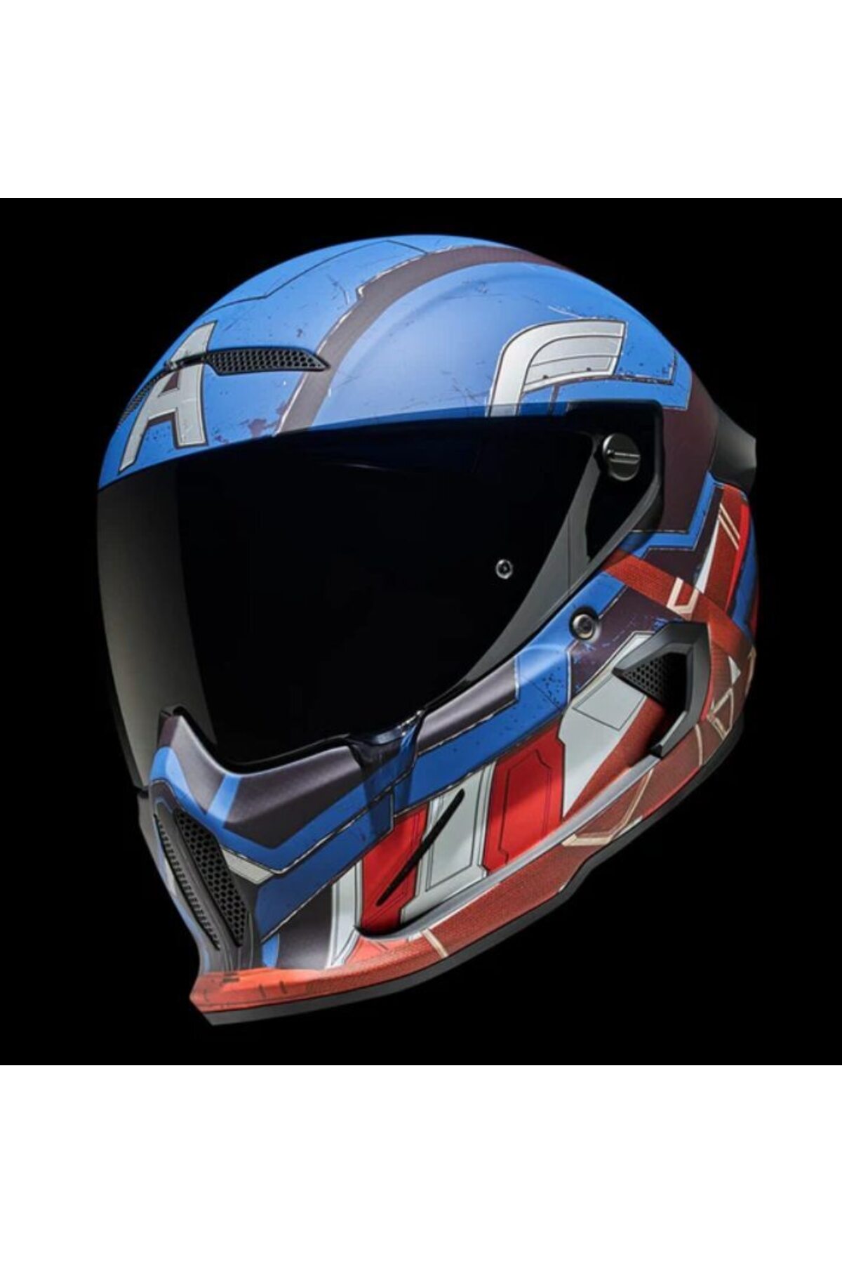 Ruroc Atlas 4.0 Marvel Captain America Full Face Motosiklet Kaskı