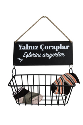 Bakasana Yalnız Çoraplar Duvar Sepeti – Tek Çorap Askılığı & Organizer