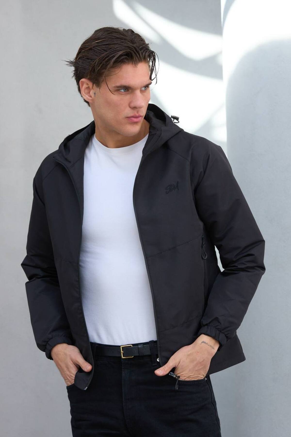 کاپشن فصلی بارانی ضد آب و بادگیر فصل جدید — مشکی SM RAINCOAT01-044044 — تصویر 6 از 7