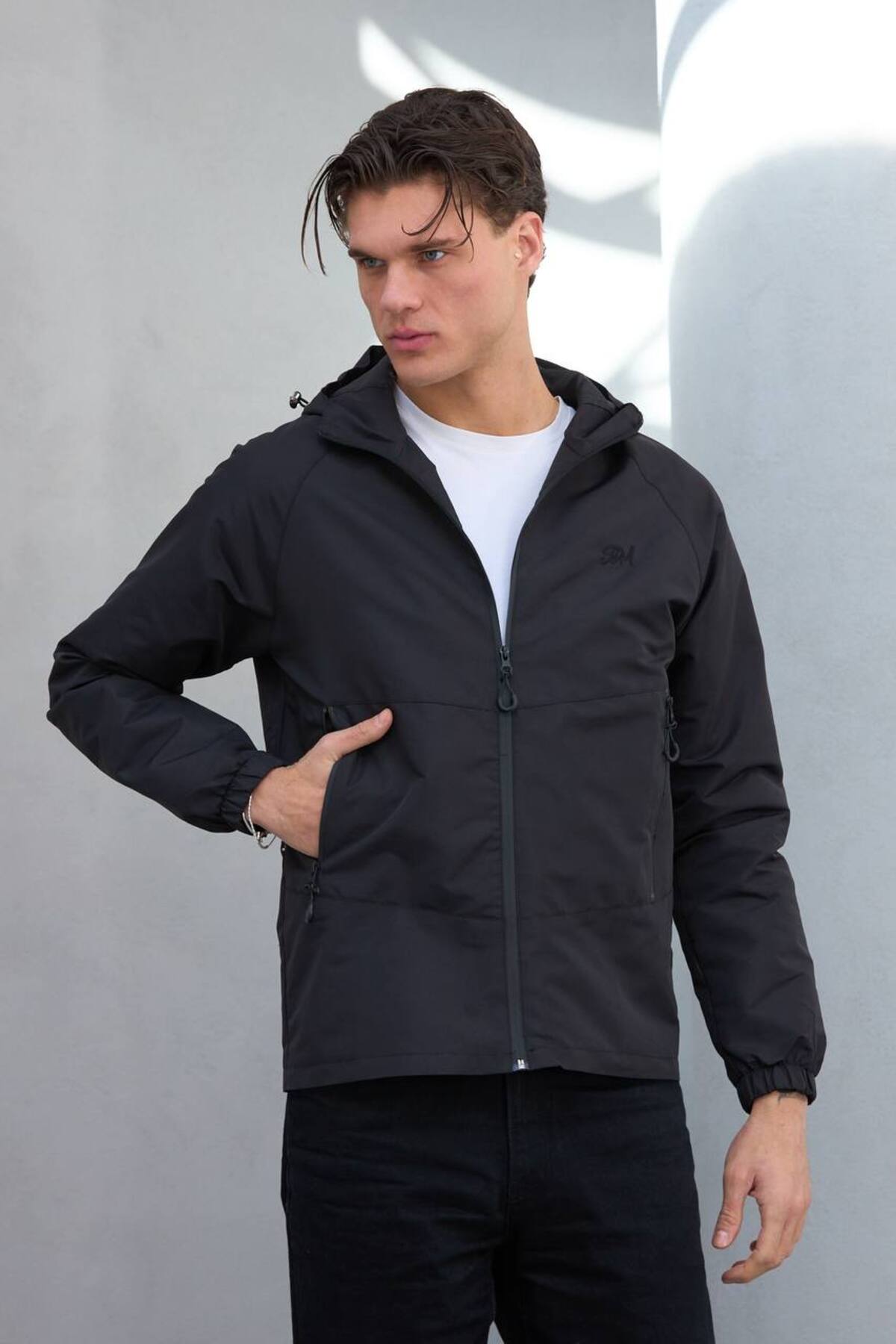 کاپشن فصلی بارانی ضد آب و بادگیر فصل جدید — مشکی SM RAINCOAT01-044044 — تصویر 2 از 7