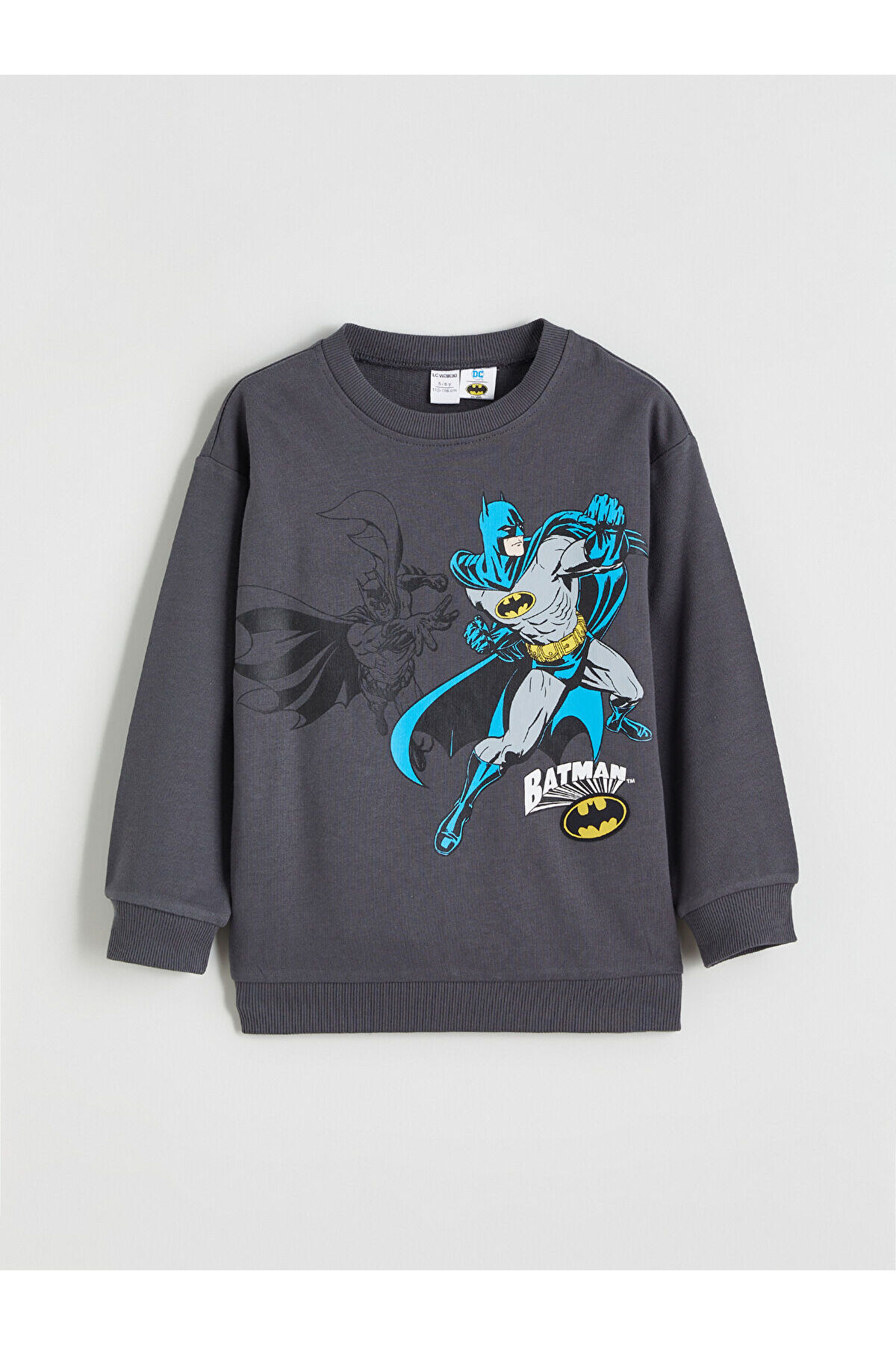 LC Waikiki Nevaa Collection Gri Batman Baskılı Erkek Çocuk Sweatshirt fotoğrafı 2 (önizleme)