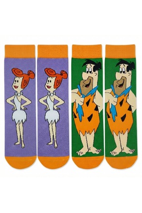 MODA Fred&Vilma Çakmaktaş desenli 2 adet çorap