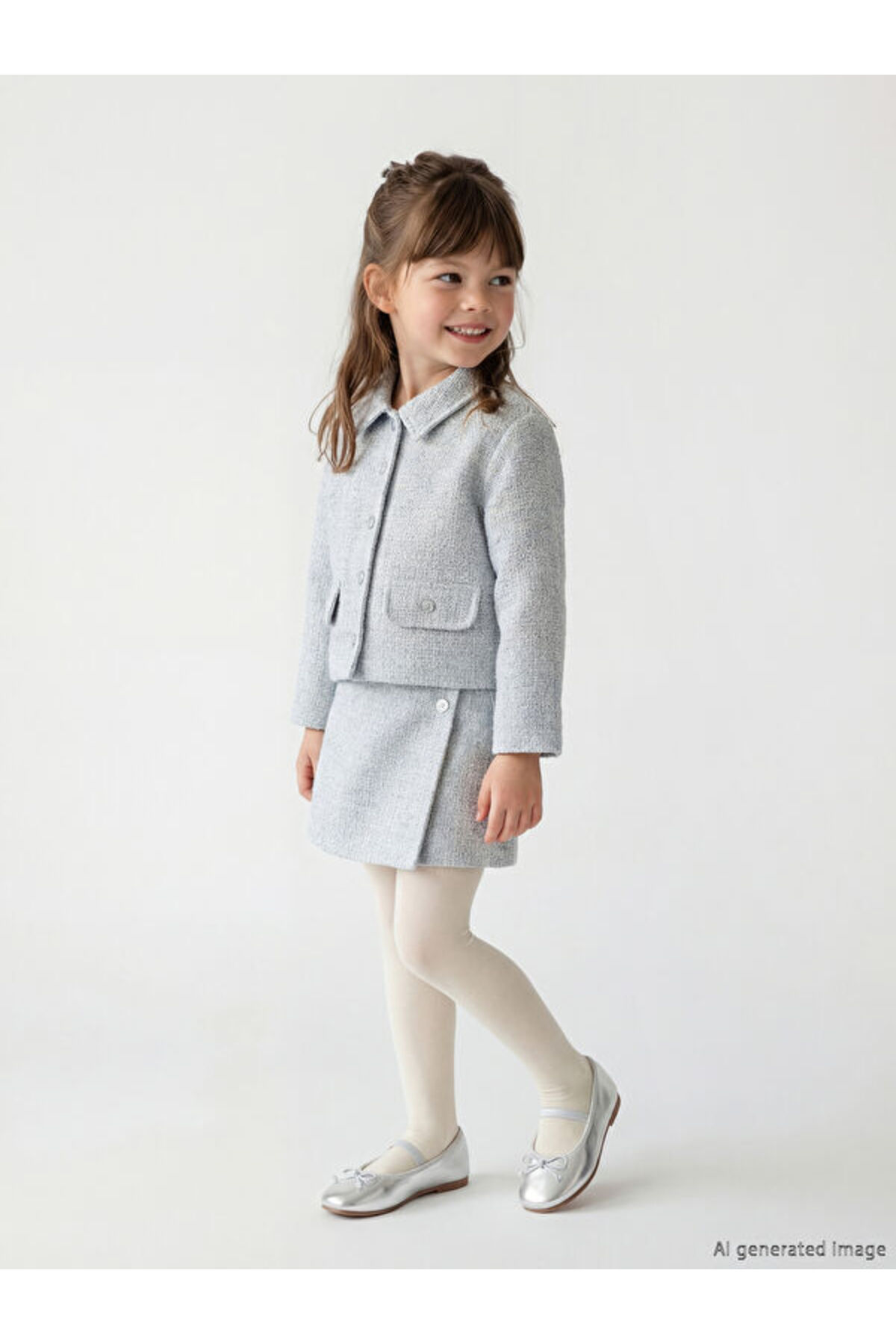 LC Waikiki I Girls' Tweed Shorts Skirt and Socks Set from Freezen Store