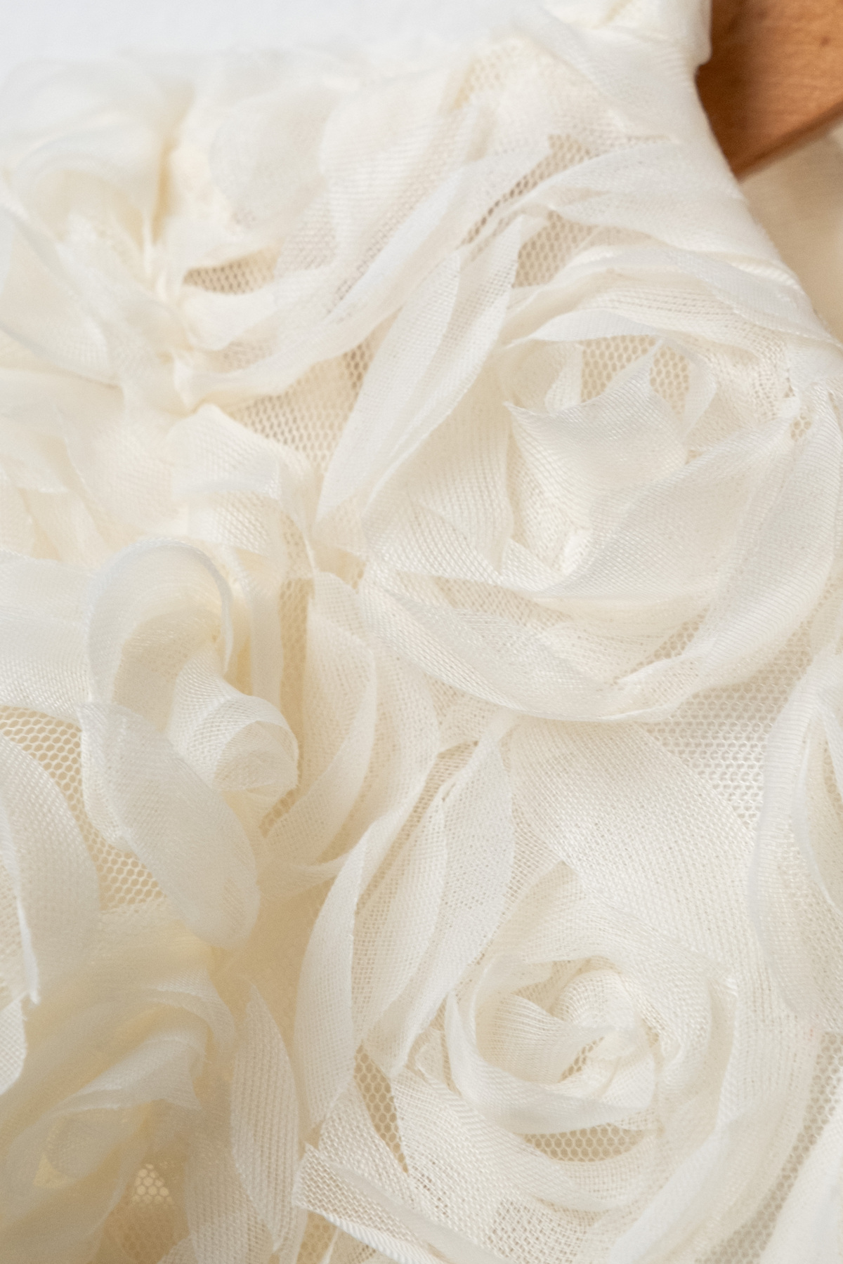 FURYATEX Kız Çocuk Çiçekli Tül Prenses Elbise – 3D Gül Aplikeli Doğum Günü Özel Gün Parti Elbisesi fotoğrafı 4 (önizleme)