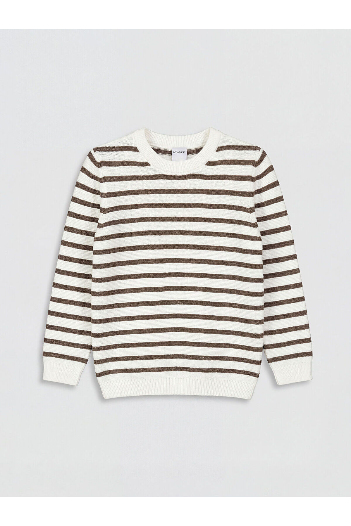 LC Waikiki Timeless Clothing & Zamansız Seçimler Sıfır Roba Yaka Çizgili Erkek Çocuk Triko Kazak fotoğrafı 2 (önizleme)