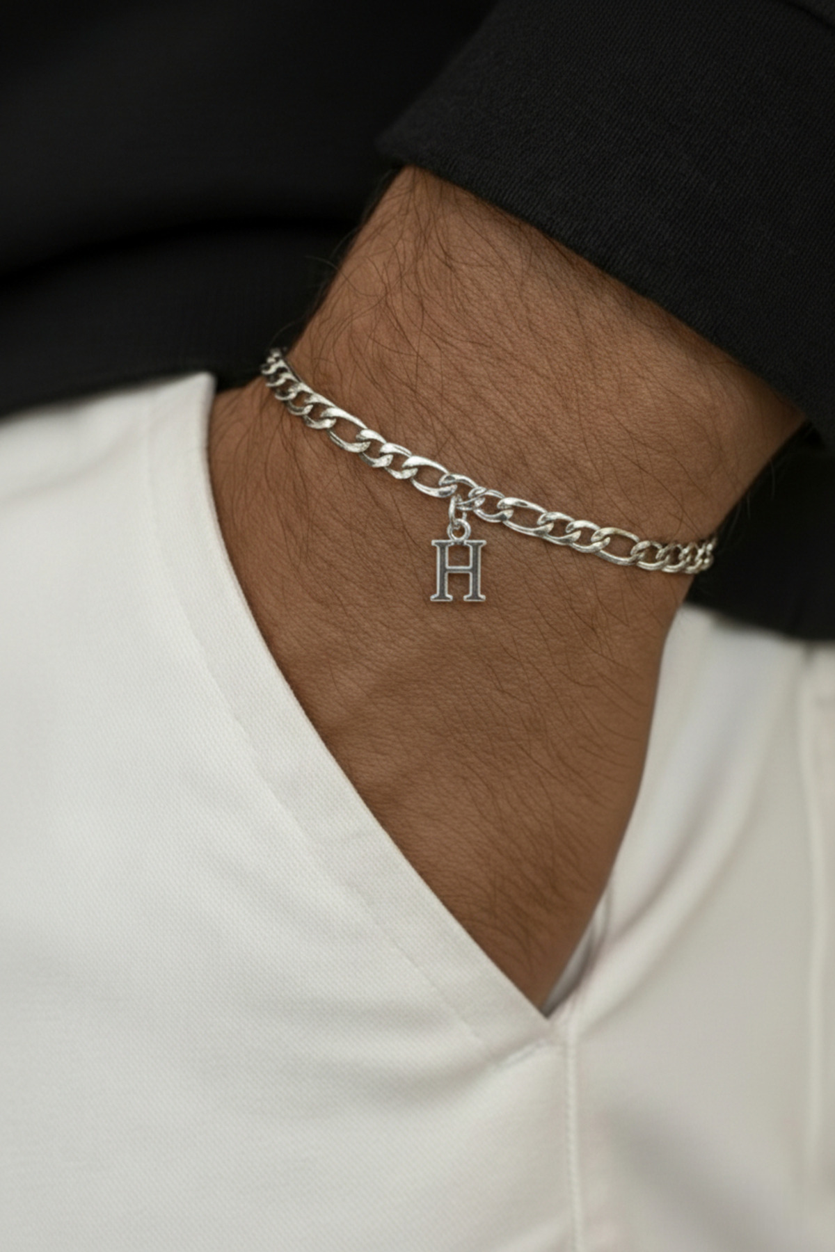 H Letter Bracelet Personalized Gift for Valentine, Wife, Friend – Valentine's Day, Steel, Non-darkening