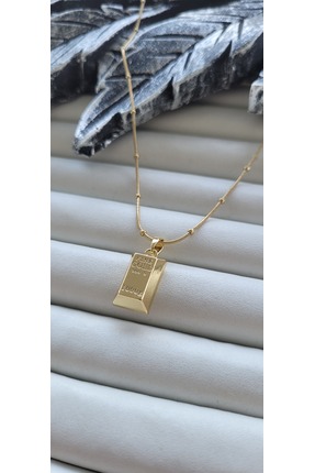 YİĞİTKARANAKSESUAR 316L PASLANMAZ ÇELİK DORİKALI KÜLÇE ALTIN MODEL KOLYE