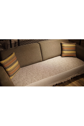 Tfnhometr Yol Duvar Desen Bej Koltuk Örtüsü