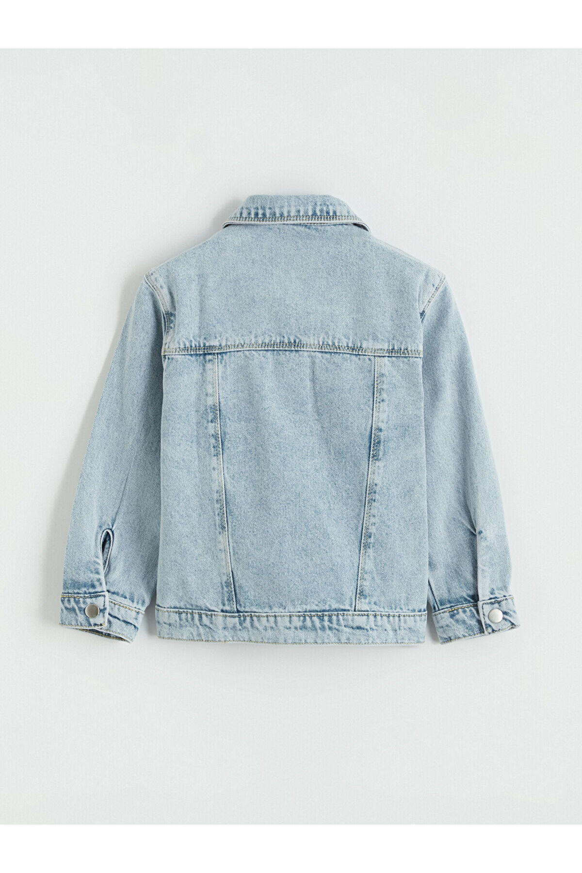 LC Waikiki İndigo Nakışlı Kız Çocuk Jean Ceket fotoğrafı 3 (önizleme)