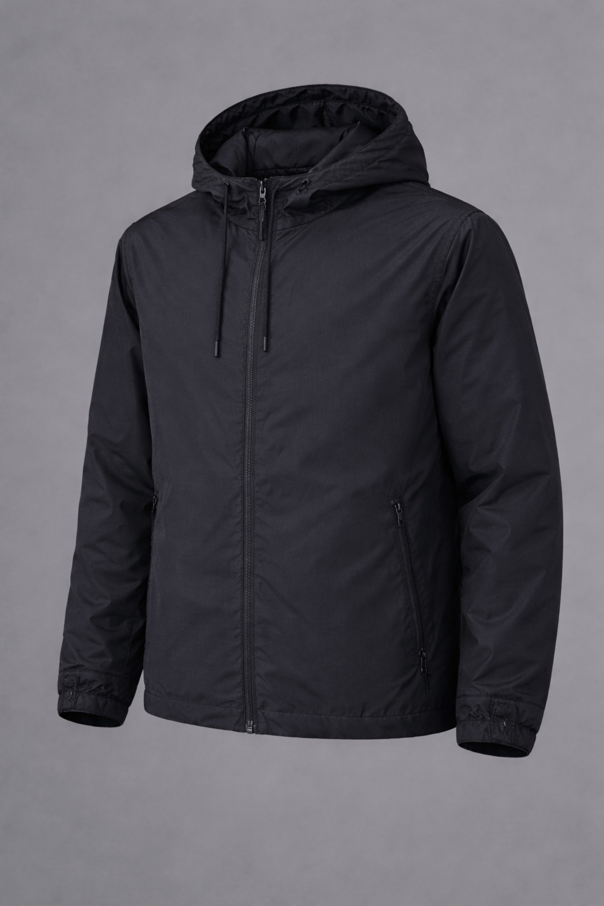 DAMGA JEANS  Erkek Basic Günlük Siyah Yağmurluk & Rüzgarlık - Görsel 4