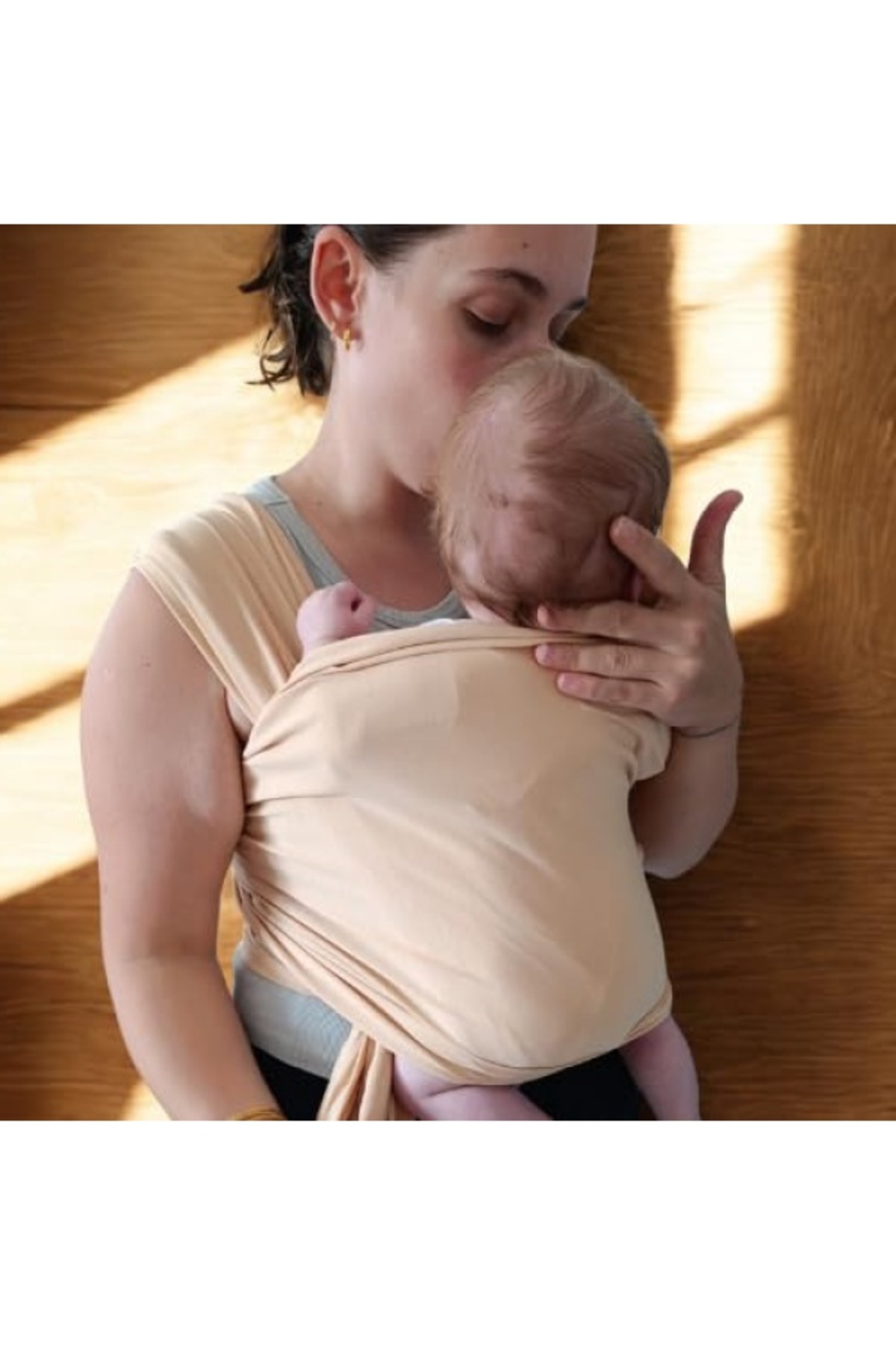 markentegra Pamuklu Ergonomik Bebek Sling Taşıma Şalı fotoğrafı 2 (önizleme)