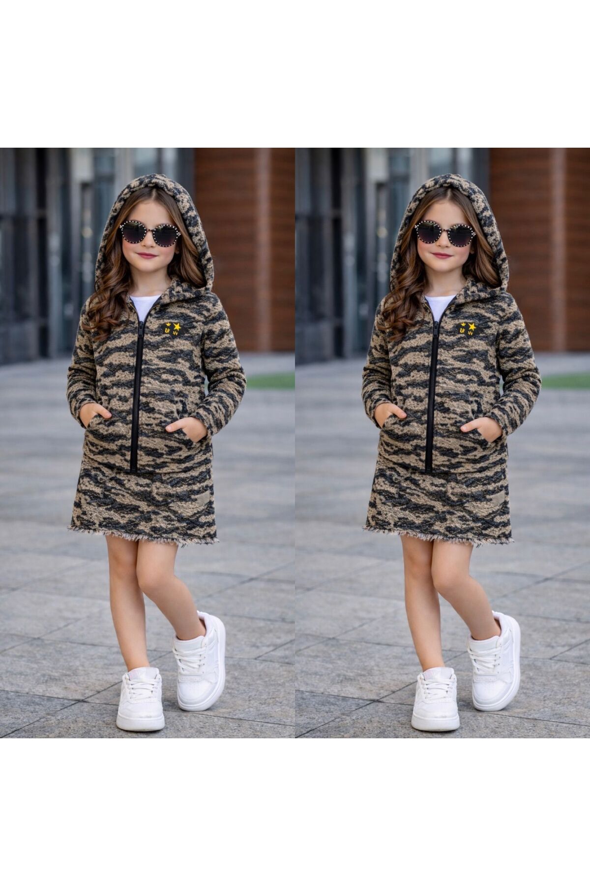 KOKOŞ BEBEK Kamuflaj Girls Etekli Takım 7/14 Yaş - 31662 fotoğrafı 2 (önizleme)