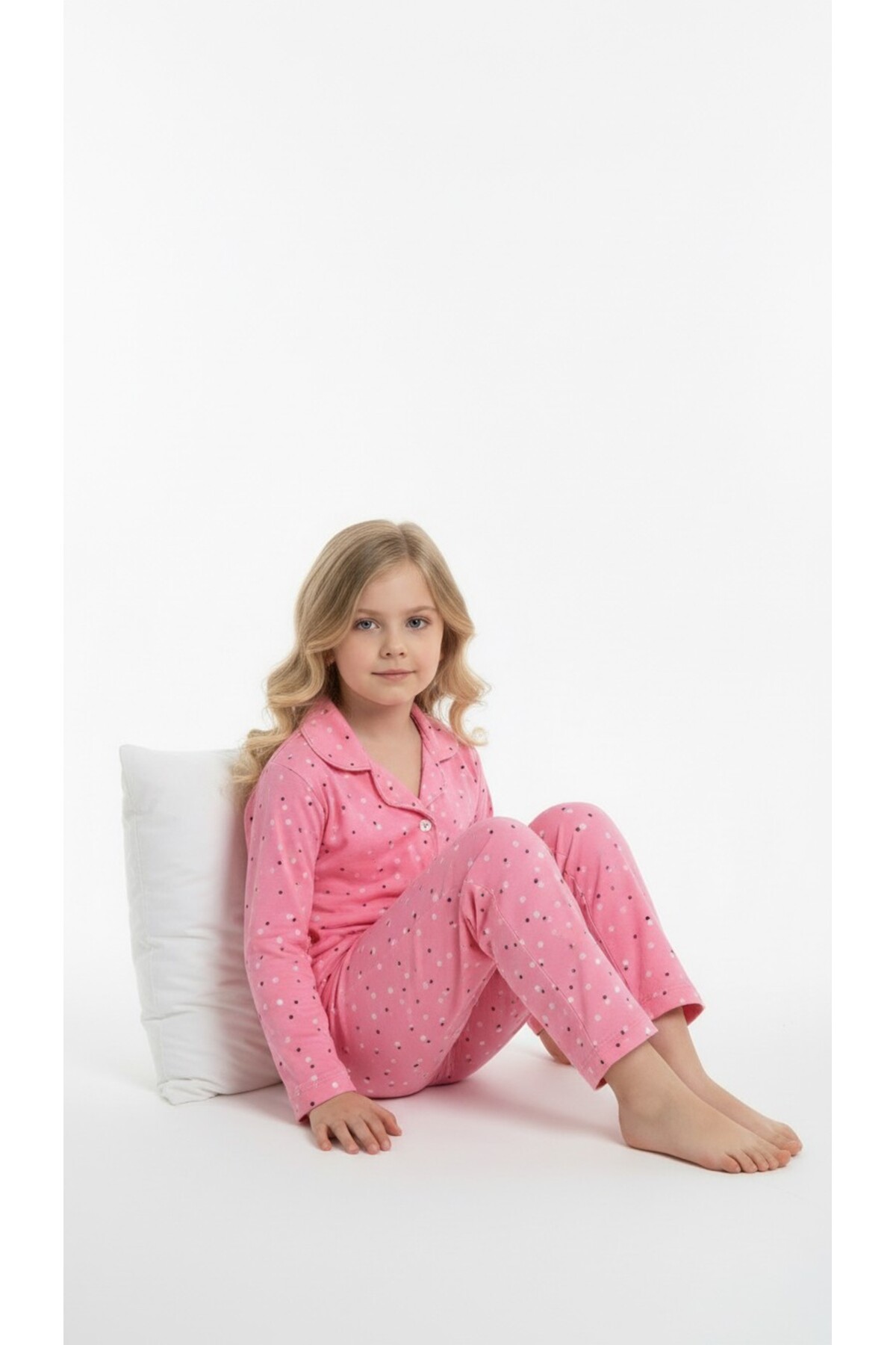 DANBİ Kız Çocuk 4,5,6,7,8,9,10,11 Yaş Mevsimlik Pijama Takımı fotoğrafı 3 (önizleme)