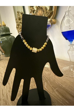 misstakıjewerly ÇELİK GOLD/GÜMÜŞ RENK DORİKALI BİLEKLİK