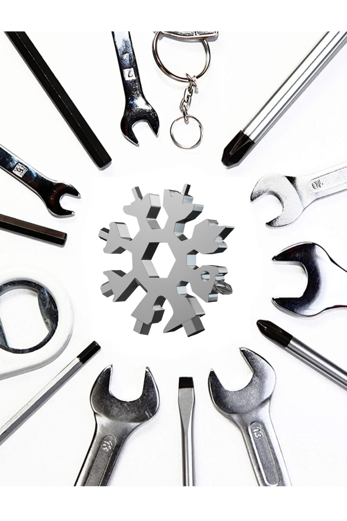 18 in 1 Multi Tool Keychain | Multi Purpose Pocket Tool Screwdriver Key Bottle Opener