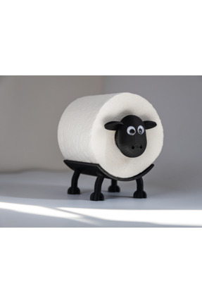 Civciv Sevimli Koyun Tasarımlı Dekoratif Rulo Peçetelik ve Tuvalet Kağıdı Standı