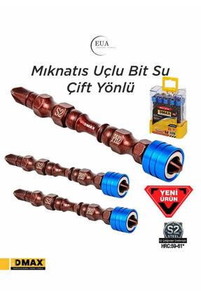 DMAX EUA AKKEMİK ÇİFT YÖNLÜ MIKNATIS UÇLU BİTS UÇ PH2*65 - 10 ADET - DMX4563