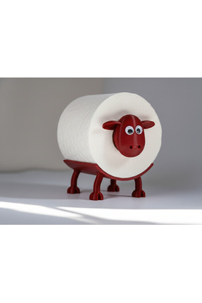 Civciv Sevimli Koyun Tasarımlı Dekoratif Rulo Peçetelik ve Tuvalet Kağıdı Standı