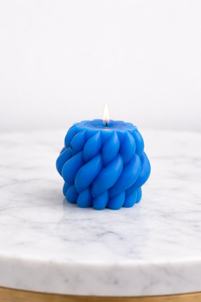 shop Baloncuk Mum - Mavi Renk - Kokulu Mum - 48 Saate Kadar Yanma Süresi