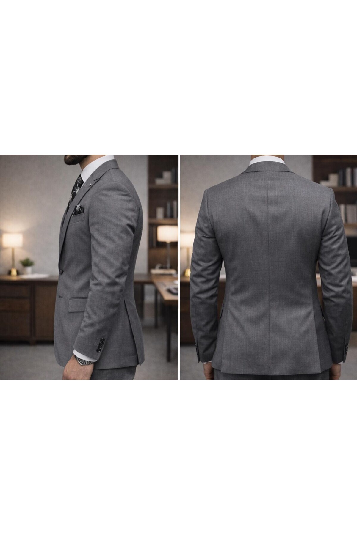 MASSARO Slimfit Yelekli Takım Elbise görsel 2