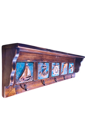 toprakanaart Anahtarlık, Duvara Asılabilir Taç Raflı Deniz Temalı Spirütüel A...