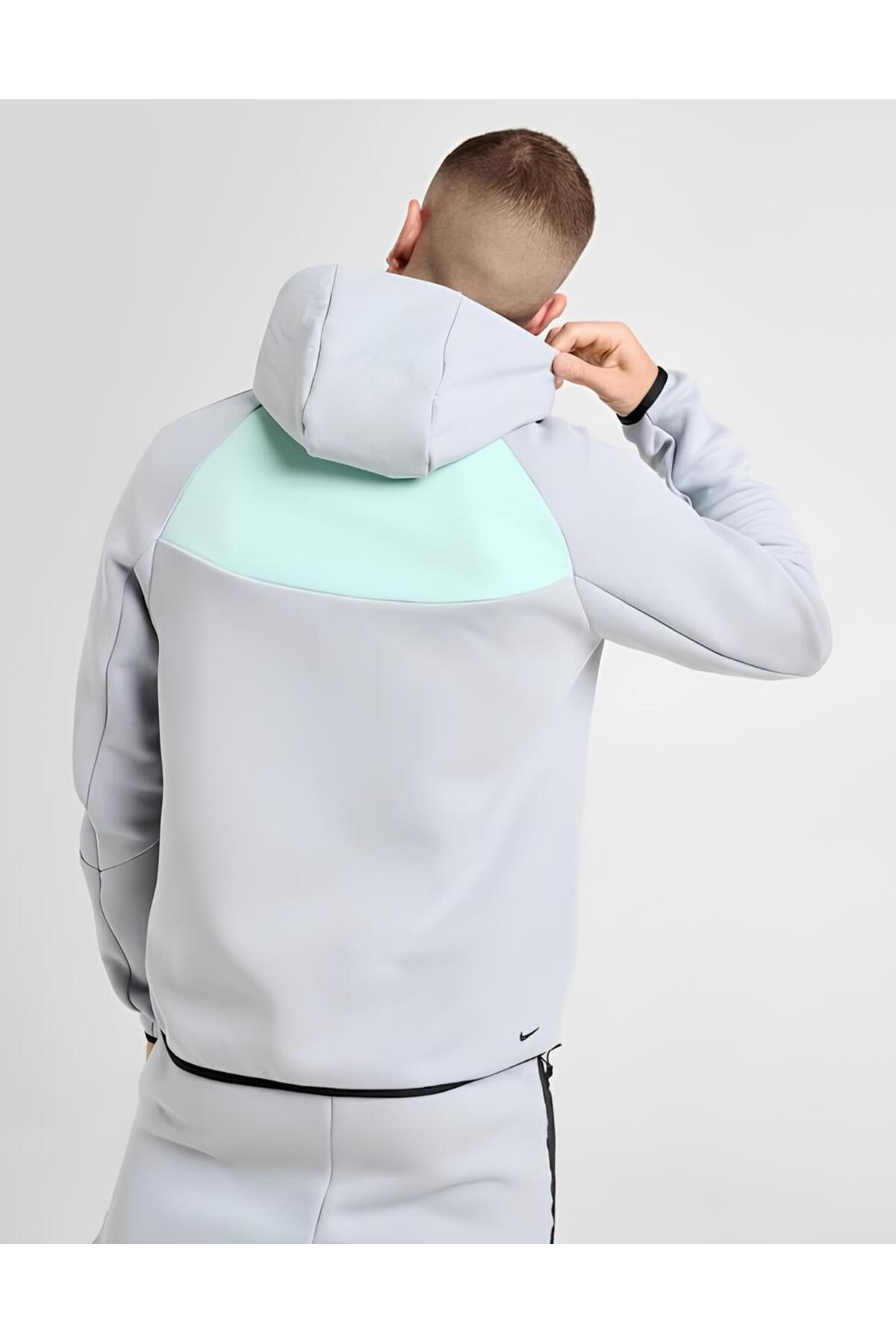 nike tech fleece hoodie platinum grey