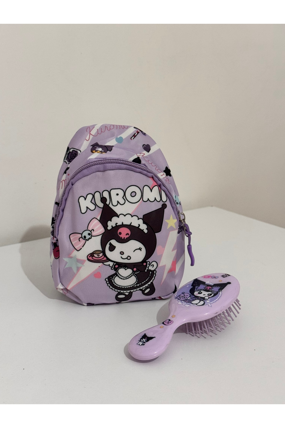 winingo 2Y Shop Kız çocuk Kuromi Çanta ve Tarak Seti Hediyelik Doğum Günü Bayramlık fotoğrafı 3 (önizleme)