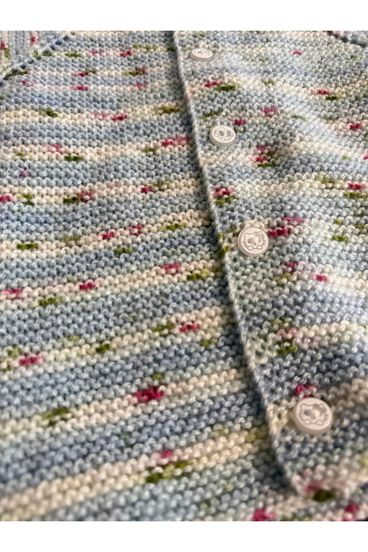 ADA HOME COLLECTION SHOP ÇİZGİLİ BEBEK ÖRGÜ YELEK fotoğrafı 2 (önizleme)