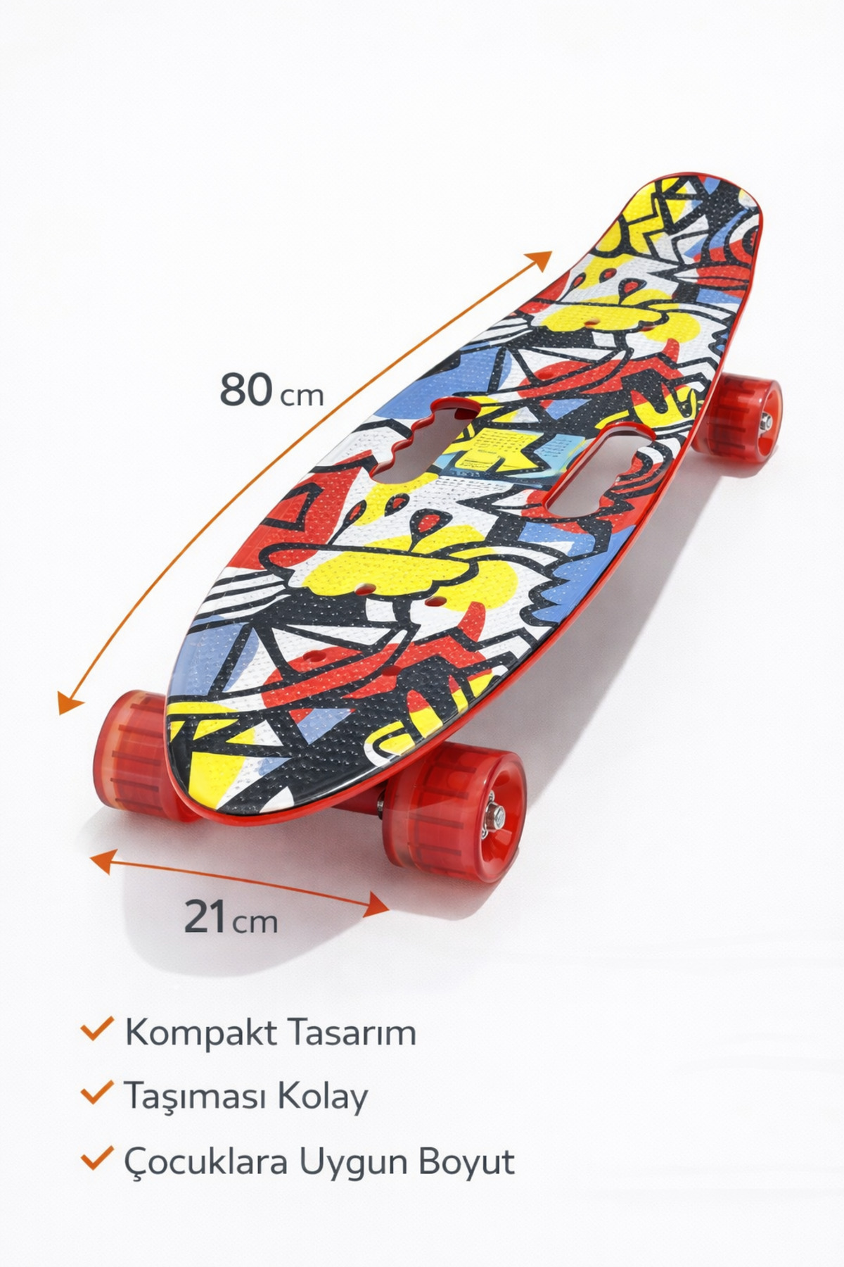 Janissary Penny Board Kaykay 80 cm – Çocuk & Gençler İçin Kaymaz