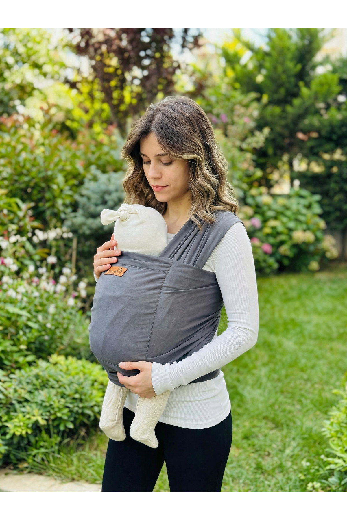 kubbe Yeni Nesil Ergonomik Bebek Taşıma Şalı - Ön Cepli Taşıma Torbalı Esnek Sling - İnce Ve Hafif fotoğrafı 2 (önizleme)