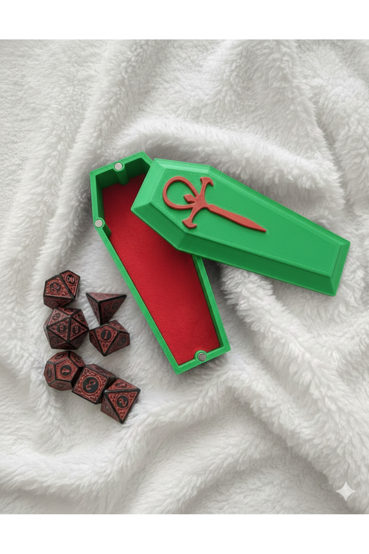 GM3dConcept Coffin Dice Box (Vampire-Kırmızı) Zar + Zar Kutusu