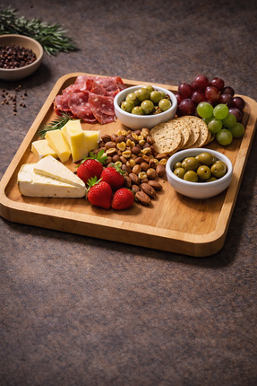 Opss! Art Masif Kayın Ağacından Kare Dev Boy Sunumluk