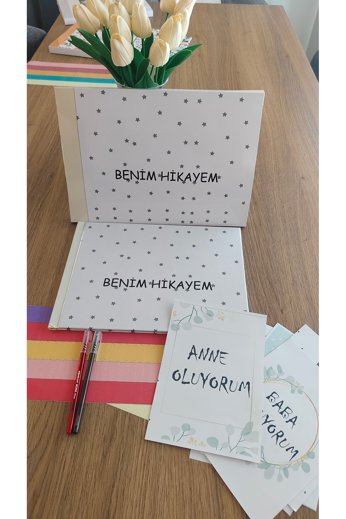 ephotox Hamilelik Ve Anne & Bebek Günlüğü + Kalem + Sticker + Anı Kartları + Kutu Yıldız Tasarım fotoğrafı 5 (önizleme)