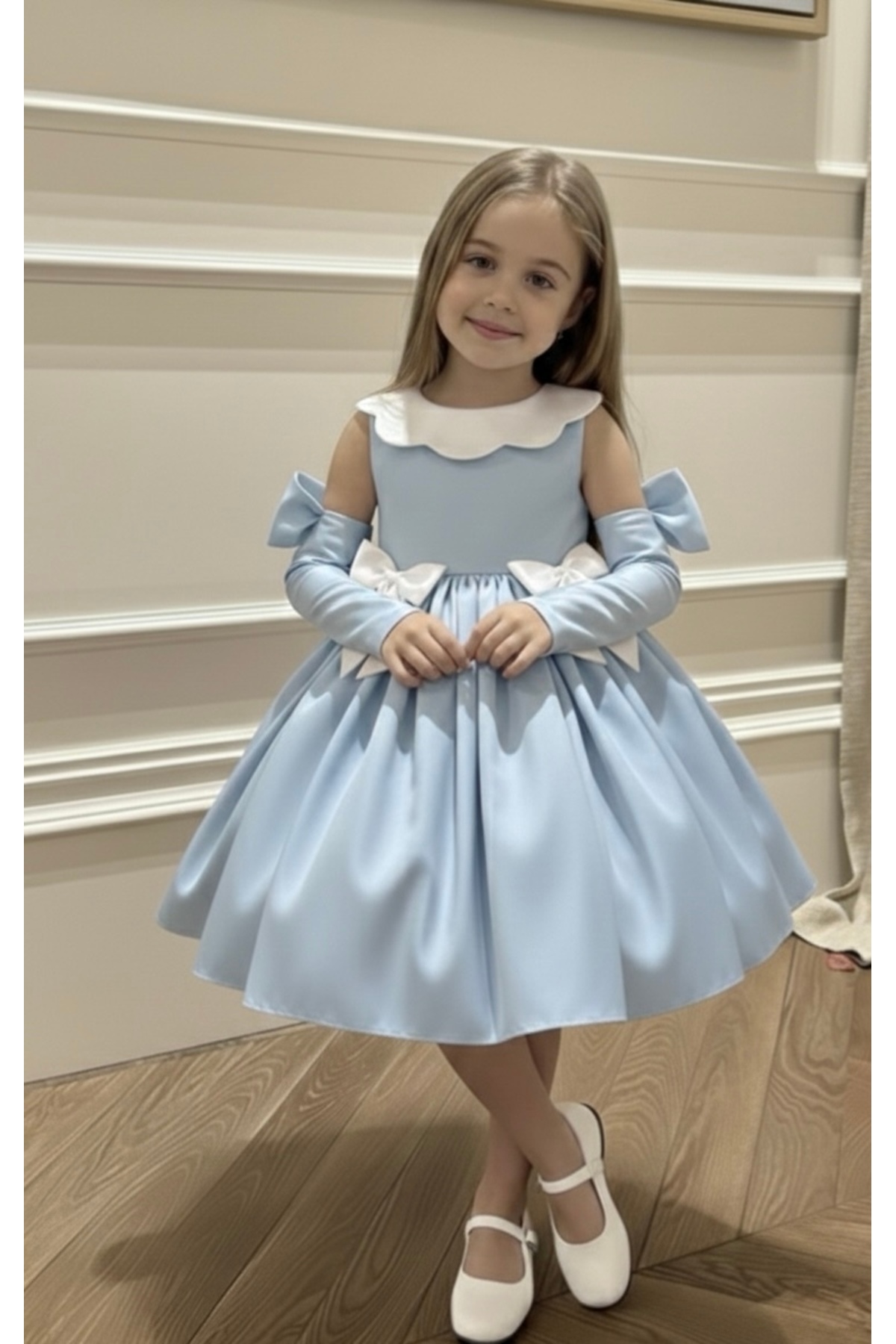 AseLKidsBoutique SATEN ELBİSE RAHAT FİYONKLU