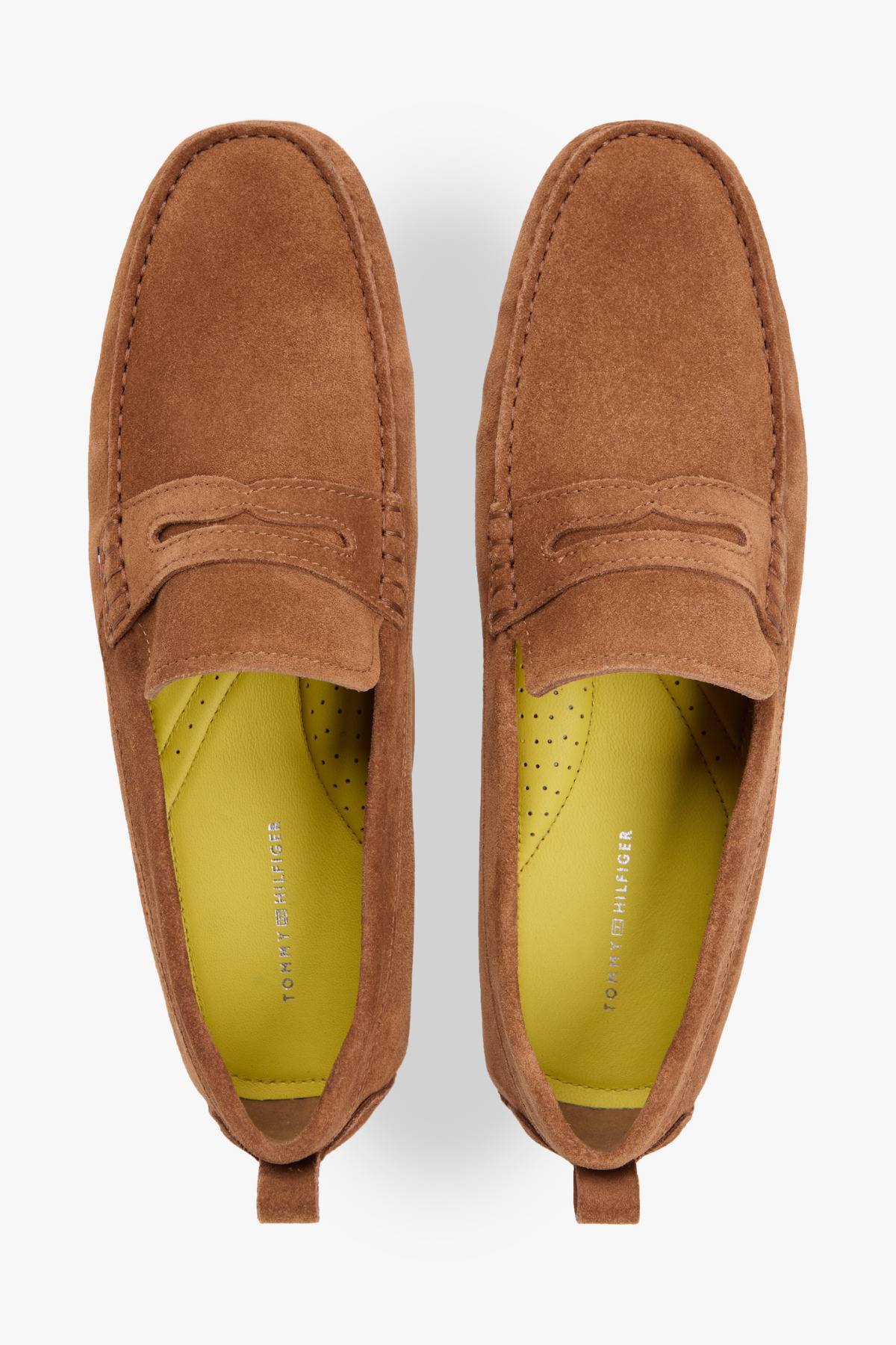 Tommy Hilfiger Core Süet Driver Erkek Taba Loafer Ayakkabı görsel 4
