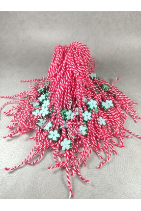 ZUV MARTENİÇKA BİLEKLİK ÇİÇEK MODELİ YEŞİL RENKLİ 10'LU SET