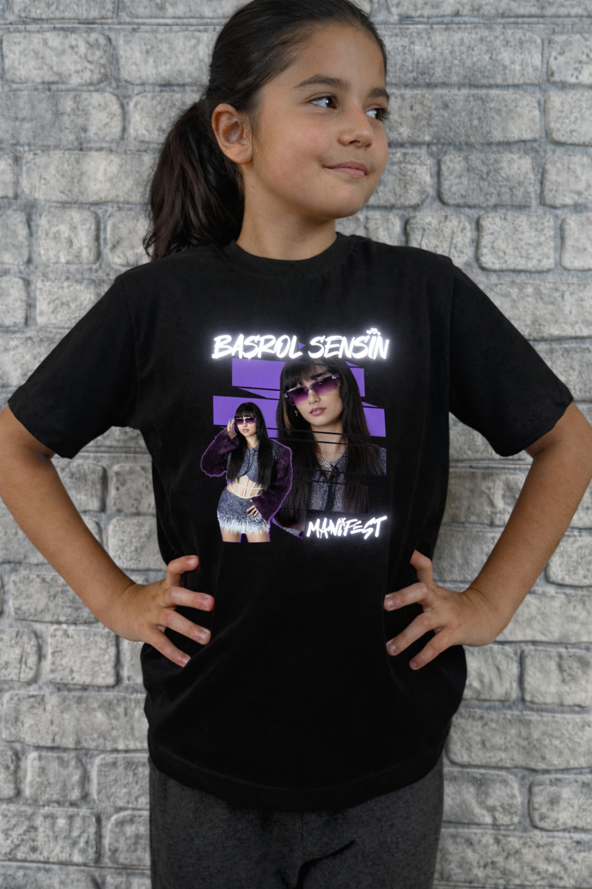 barsdepo  MANİFEST BAŞROL SENSİN HİLAL REFLEKTÖR Baskılı Unisex Tişört Çocuk / Yetişkin (SÜPRİZ HEDİYELİ)