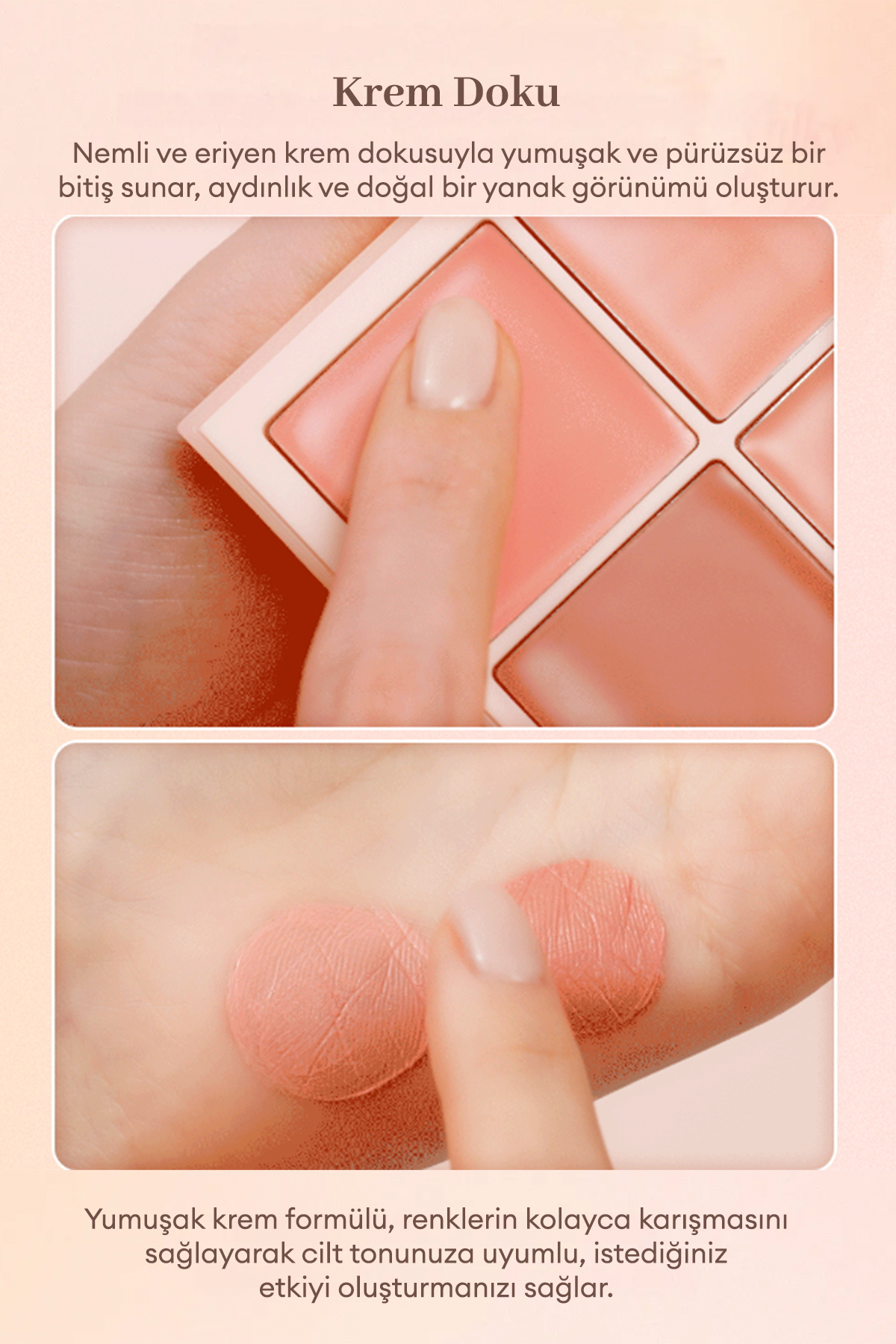 Karıştırılabilir Renk Tonlarına Sahip 4’lü Krem Allık Blending Mood Cheek (18 Milky Apricot) — نارنجی 111649 — تصویر 4 از 9